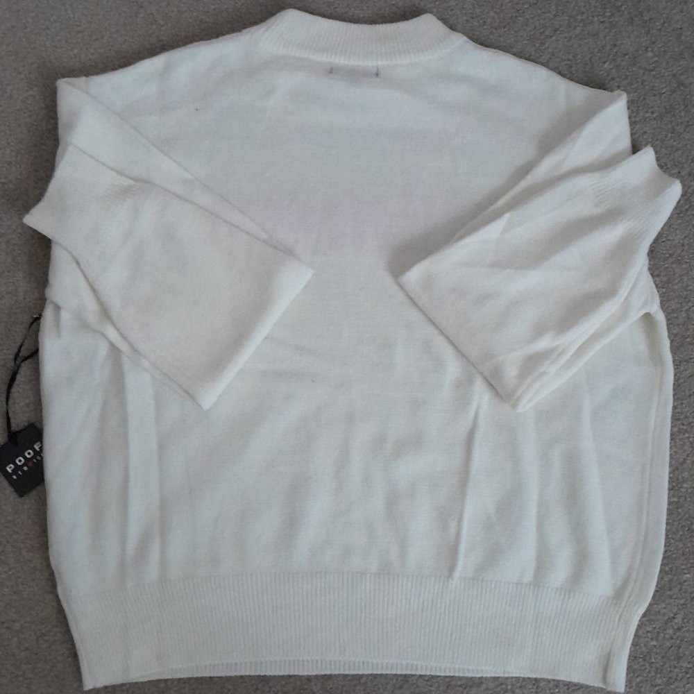 Vintage White Sunday Pullover Sweater - Picture 5 of 6